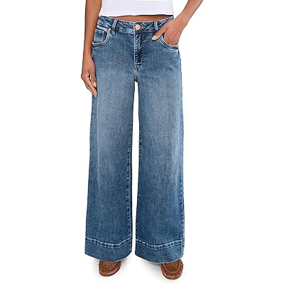 Джинсы KUT from the Kloth Maya High-Rise Fab Ab Wide Legs Regular Hem in Amuse