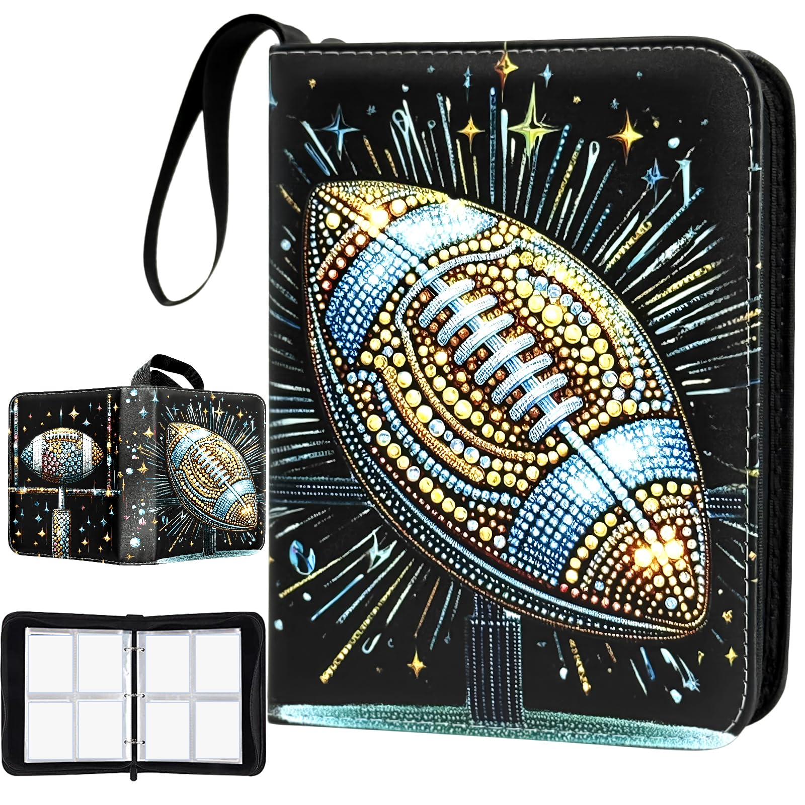 Fußballkartenbinder 400 Taschen, Sammelkartenbinder 4 Taschen