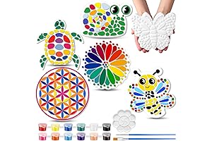 Kids Paint Your Own Plaster Stones Kits for Arts and Crafts