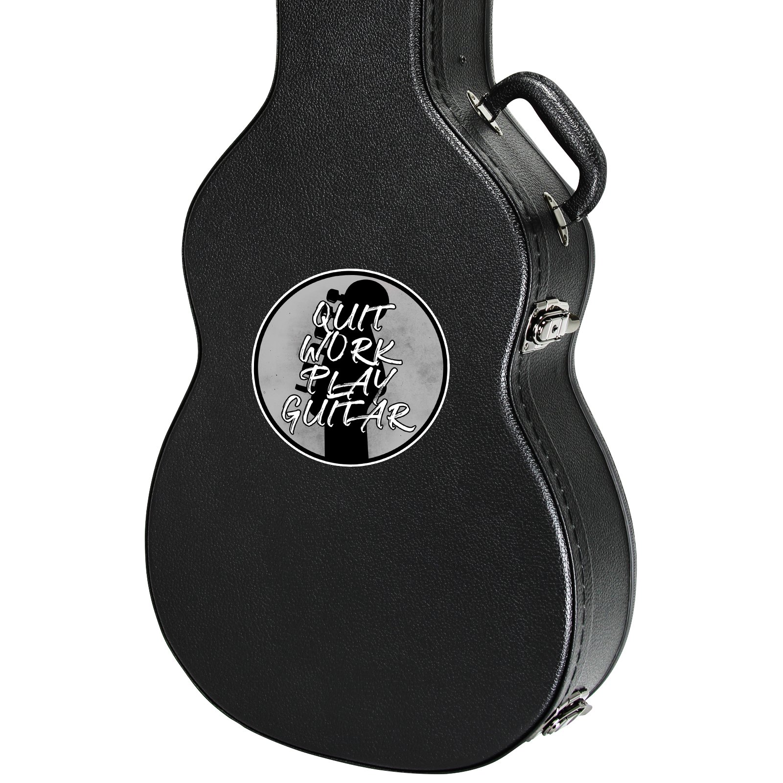 Quit Work Play Guitar Guitar Instrument Case Sticker - 4