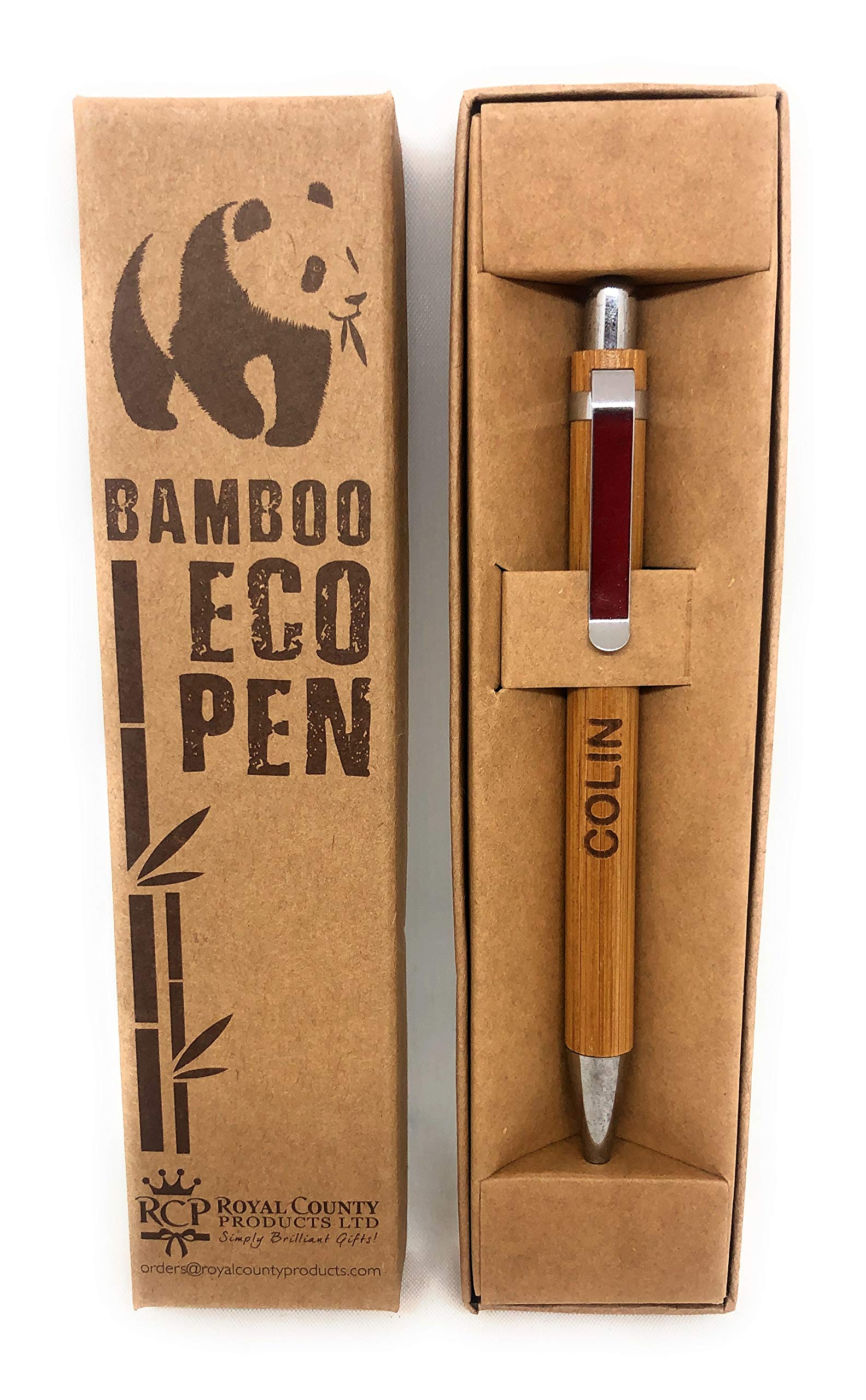 Personalised Bamboo Pens - Eco Friendly - Colin
