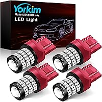 Vista 9 de Yorkim 194 bombillas LED rojas superbrillantes de 5ª generación, T10 168 bombillas LED para interior de automóvil, domo, matrícula, mapa, puerta