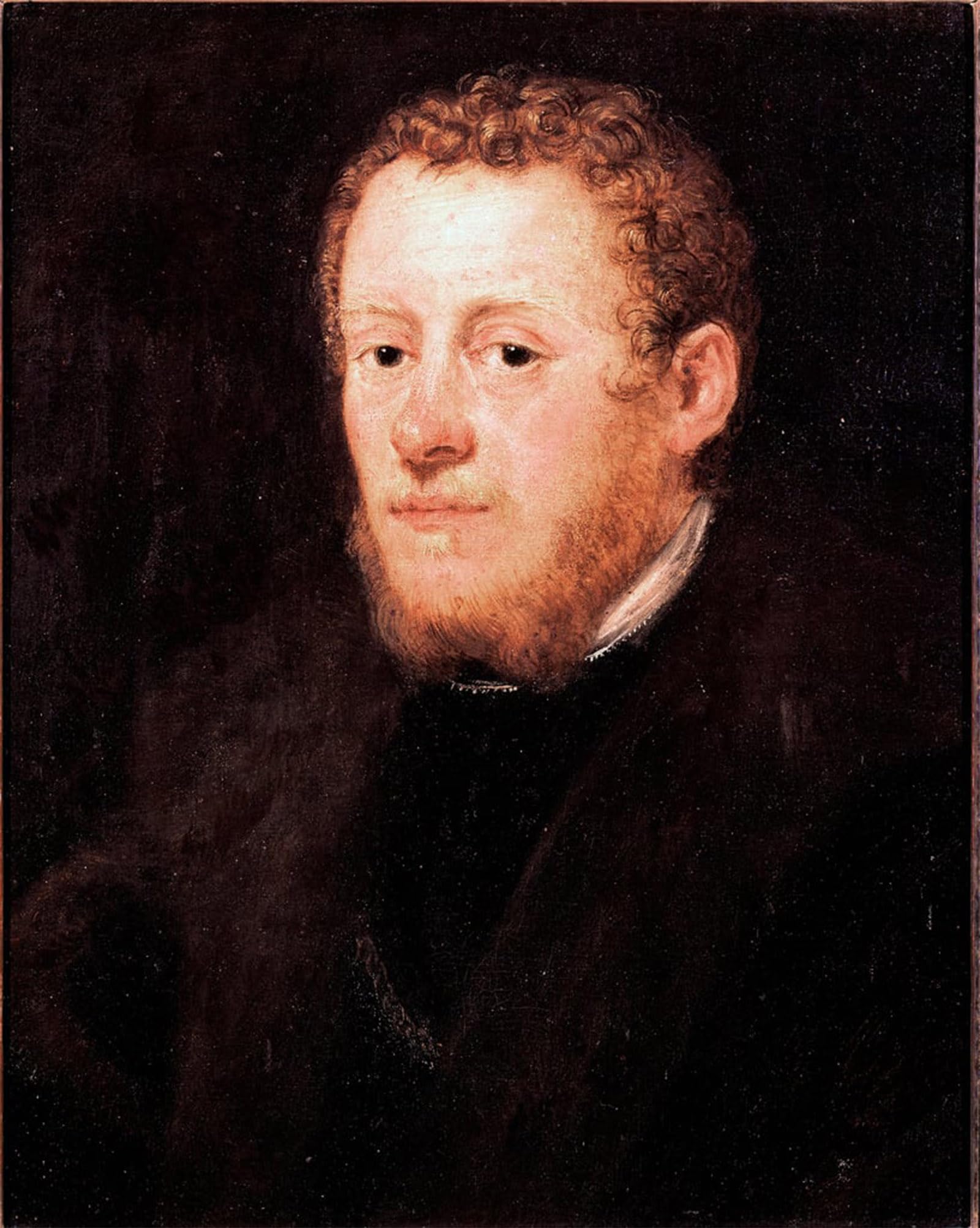 ARTXLXXBN Famous Painting Canvas Artwork Graffiti Print Portrait of Man with Red Hair Painting by Jacopo Robusti Tintoretto Portrait Canvas Image for Home Decor 60x90cm