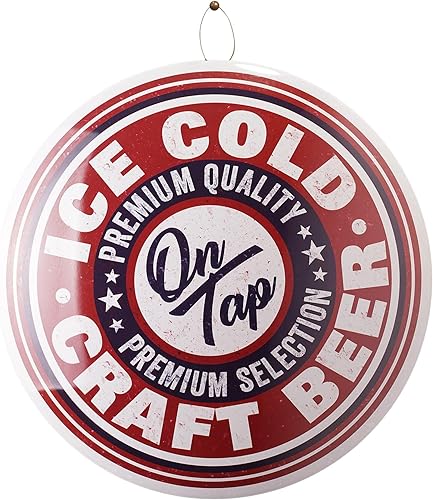 Miniatura 22 de American Art Decor Letrero de metal con forma de cúpula – Decoración retro de habitación para bar, cueva de hombre, garaje, sala de juegos, Corona