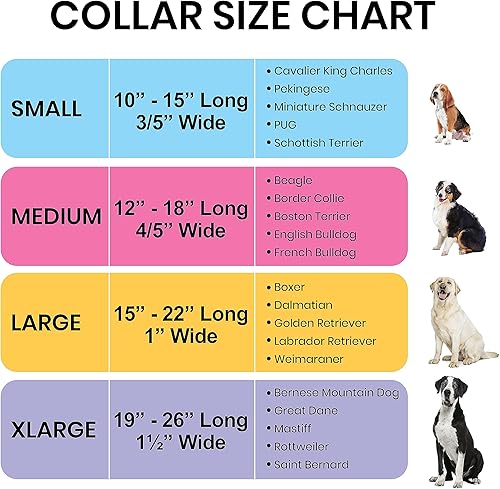 Miniatura 3 de Collares de perro para perros pequeños, medianos y grandes, de larga duración, ajustables, resistentes y duraderos para perros, elige entre patrones