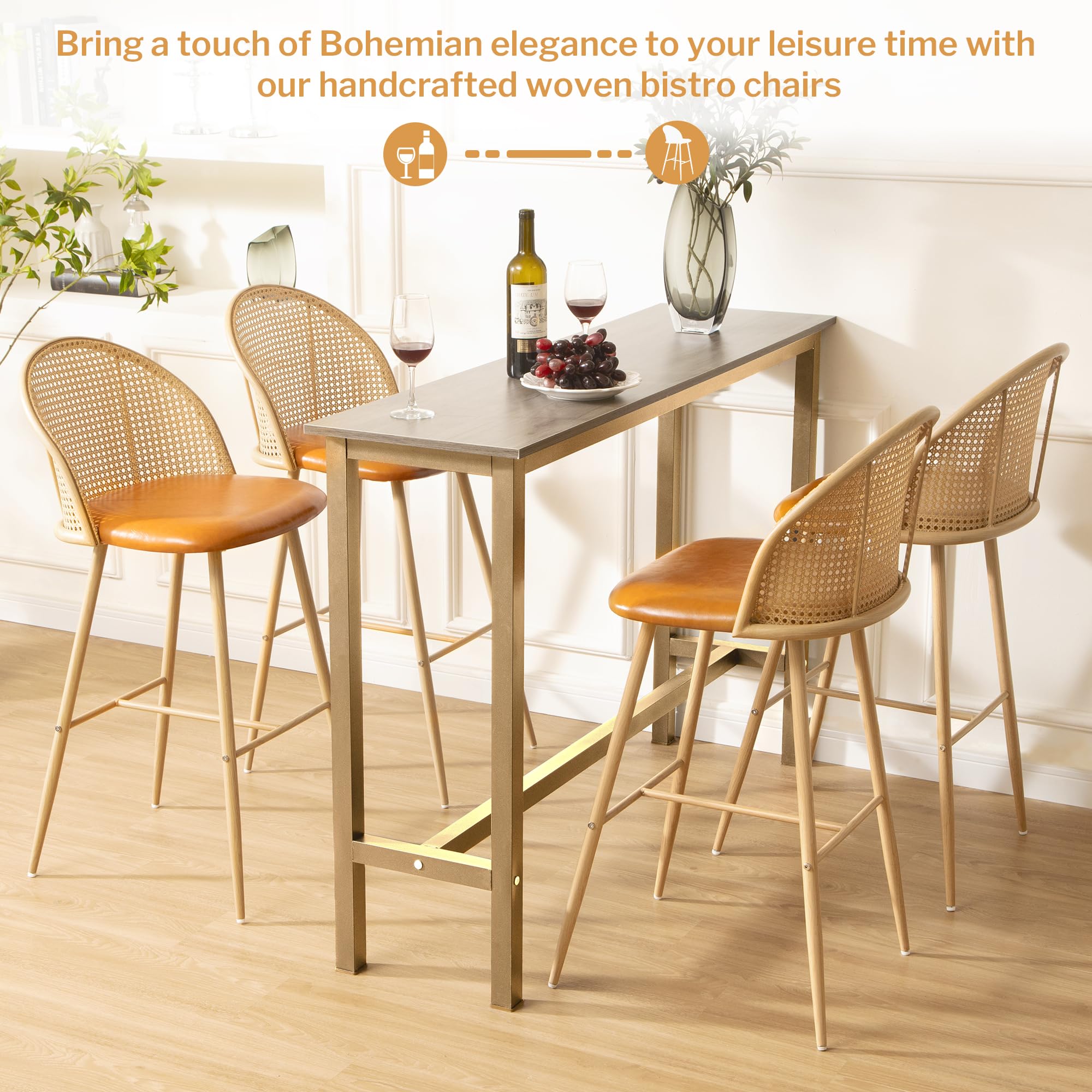 Bohemian Boho Bar Chairs Beacon Bohemian Counter Height Bar Stool With Back  Nathan James