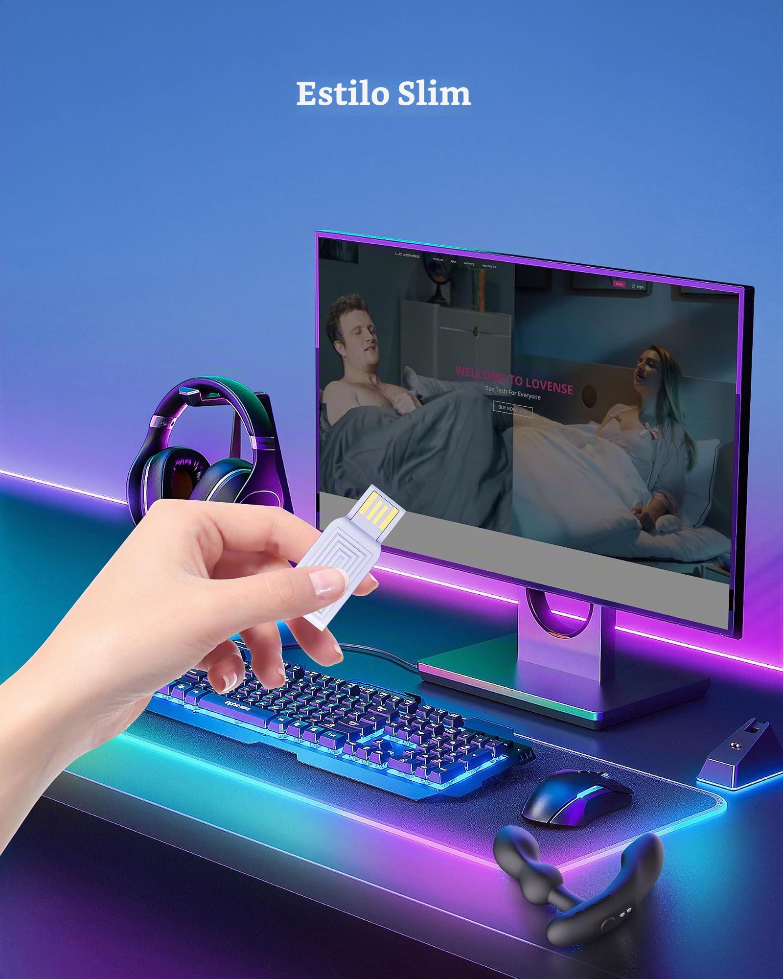 LOVENSE Dongle USB Bluetooth Adapter, Remote Connect, Windows 7/Windows 8/Windows 10 Diseñado para PC