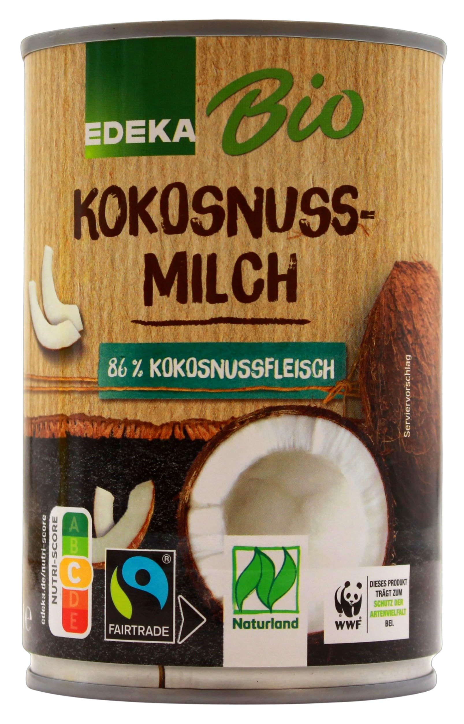 Edeka Bio Kokosnussmilch, 12er Pack (12 x 400ml)