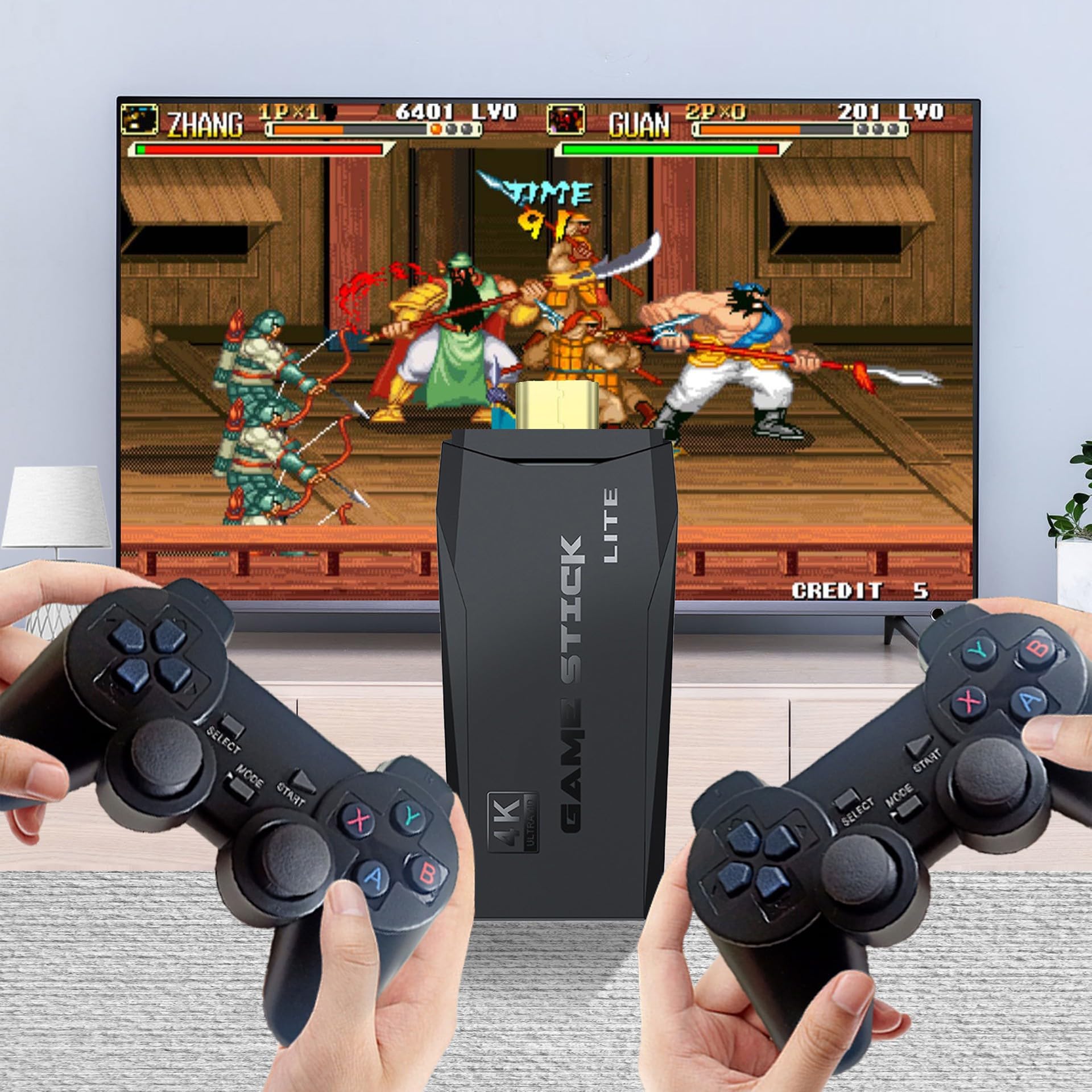 Draadloze retro gameconsole met meer dan 20.000 geïntegreerde games, HDMI- uitgang, plug & play, 2,4 G draadloze gamecontrollers, ideaal voor entertainment met familie en vrienden