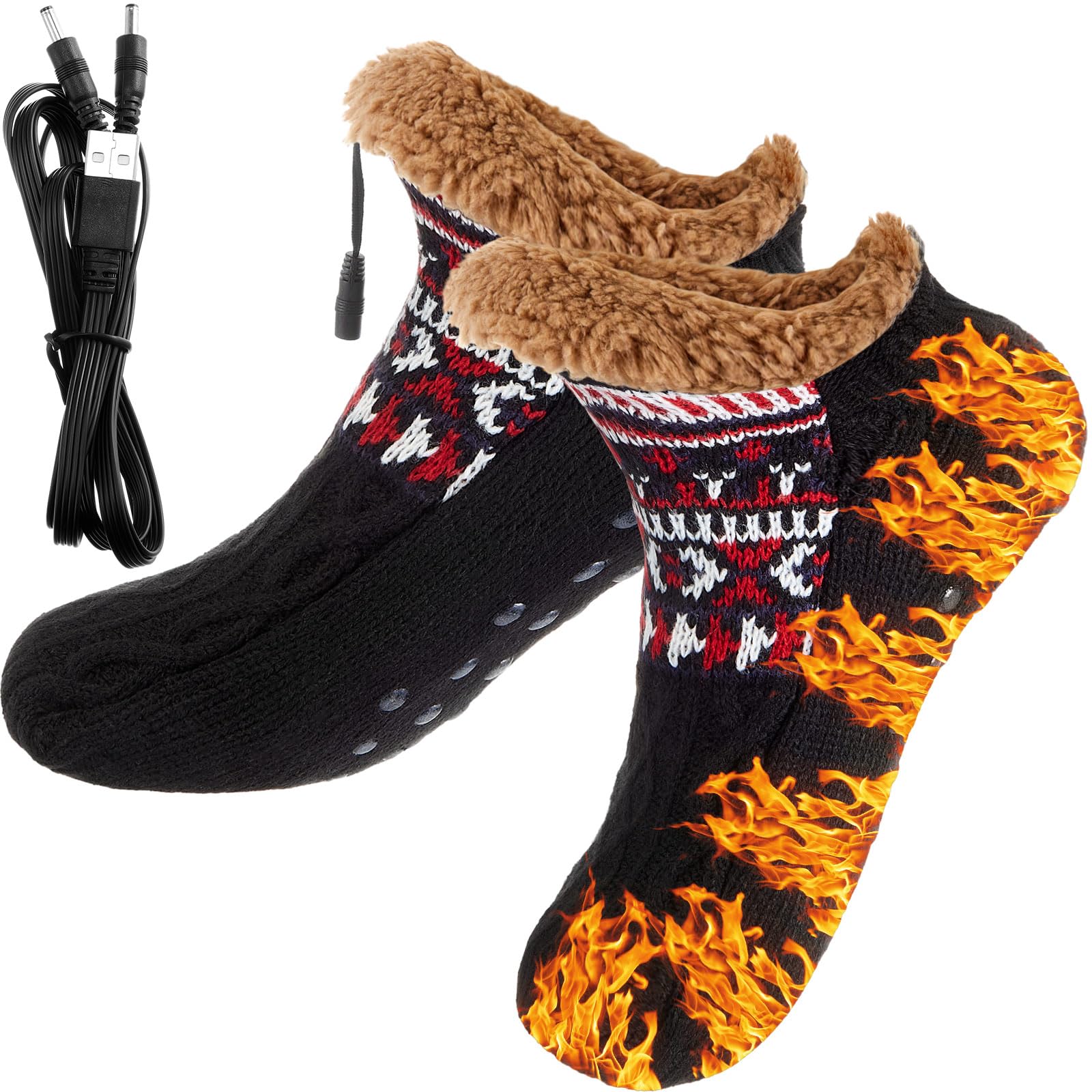 Chicingyou USB Heated Socks Fleece Winter Electric