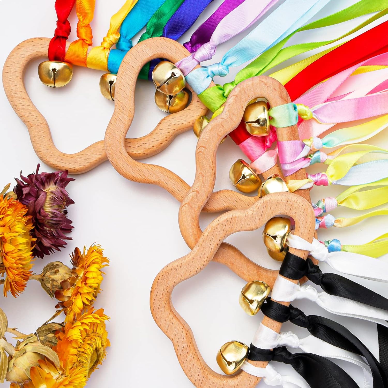 Baby Wooden Sensory Rattle Toys - Image 4