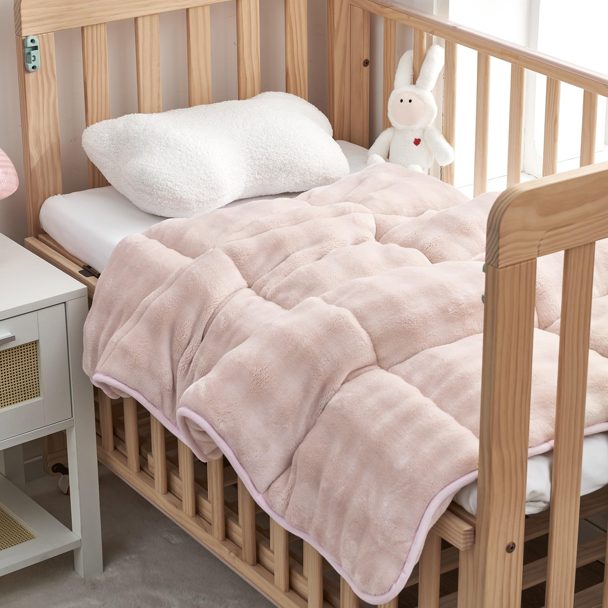 Coma Inducer Git Puffy Cozy Toddler Comforter - Whisper Pink