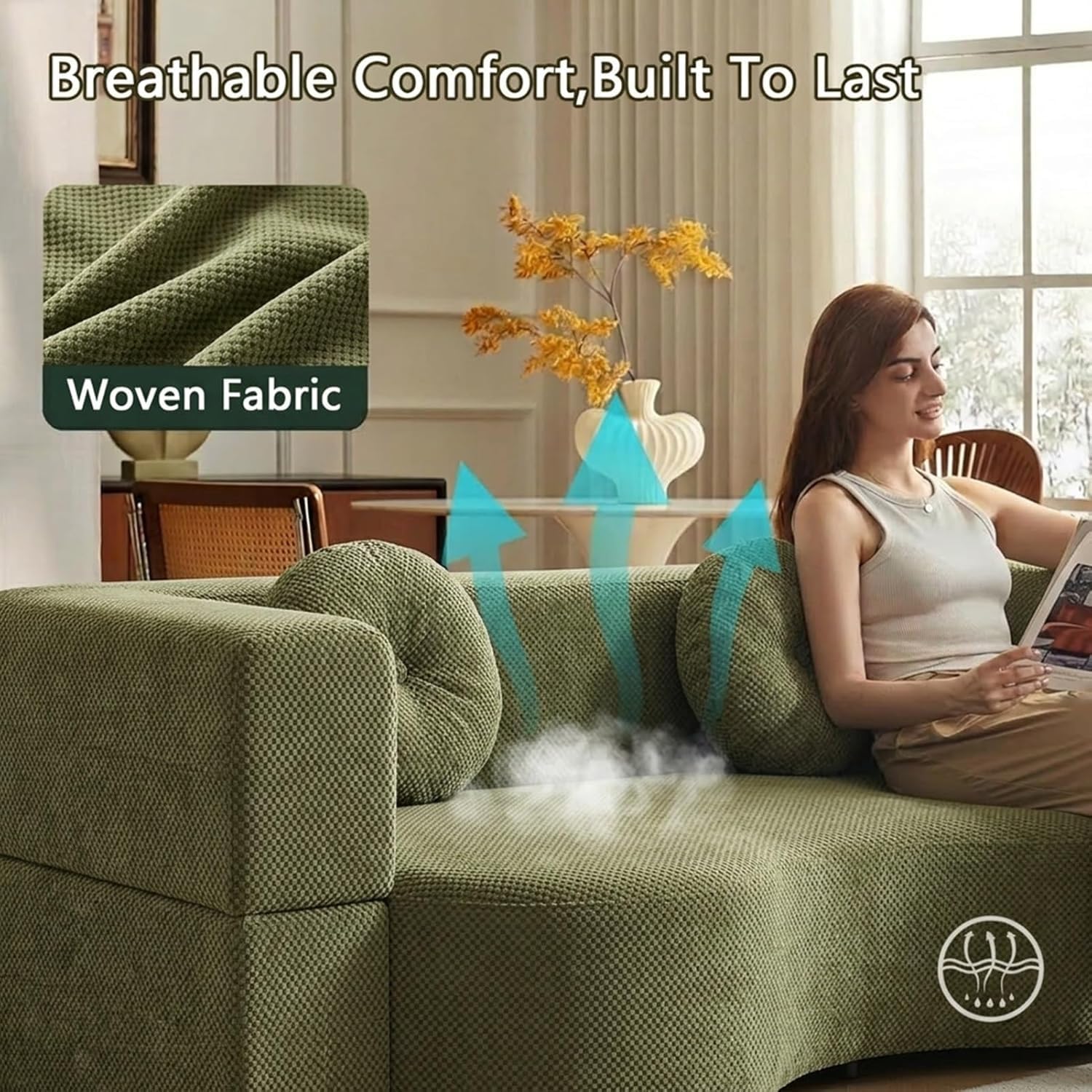 Umwandlungsbarer Sofabett Für Das Wohnzimmer,Knochenloser Sofa, Komprimierter Zweisitzer Mit Hochdichtschaum, Abnehmbarer Gewebebezug, Keine Montage 2 Kissen(A5,150x100cm)