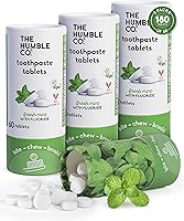 Vista 9 de Pastillas masticables de pasta de dientes sin flúor The Humble Co, carbón - Muerde, mastica, cepilla - Pastas de dientes sin agua y sin plástico