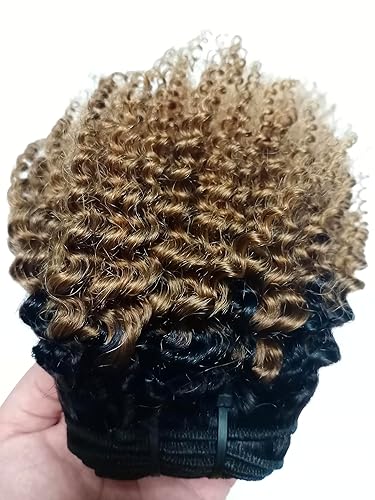 Miniatura 8 de Paquetes de cabello humano rizado afro mongol, 18, 18, 18, 18 pulgadas, 4B 4C, afro a granel, cabello humano virgen birmano rizado para mujeres