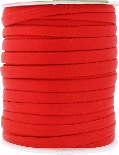 Mandala Crafts Cordón de soldadura de algodón de poliéster rojo para tapicería, cordón de ribete, costura, 20 yardas de de pulgada, cordón de
