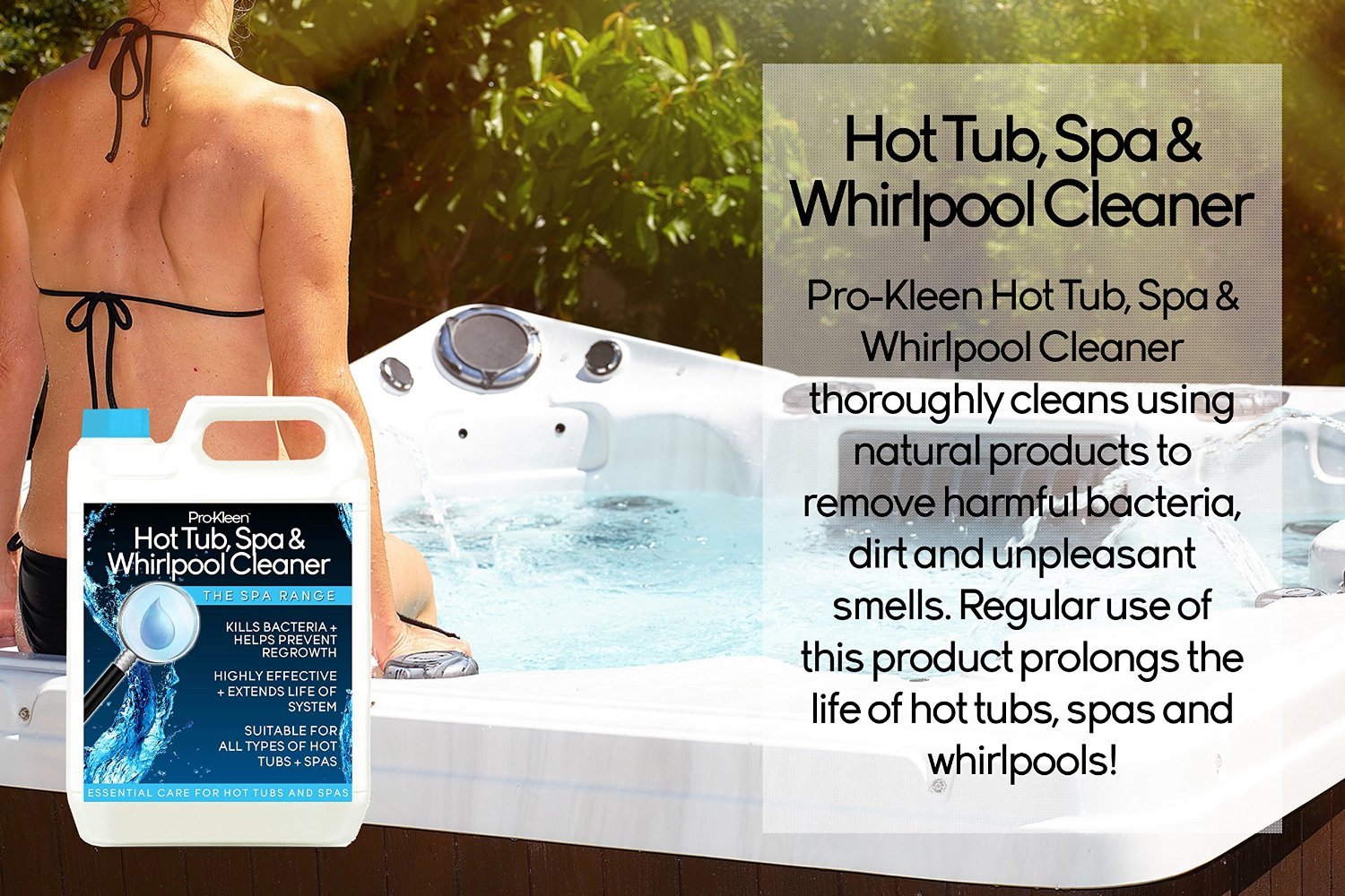 ProKleen 5 Litres Hygienic Whirlpool BathJacuzziHot Tub Cleaner