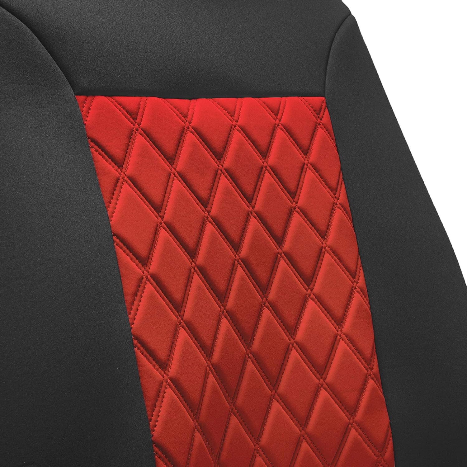 FH Group Car Seat Cover Cushion - 2 Pack Seat Covers for Cars Trucks SUV, Red Black Neosupreme Car Seat Cushions, Waterproof Car Seat Cover Cushion, Universal Fit Car Seat Protector