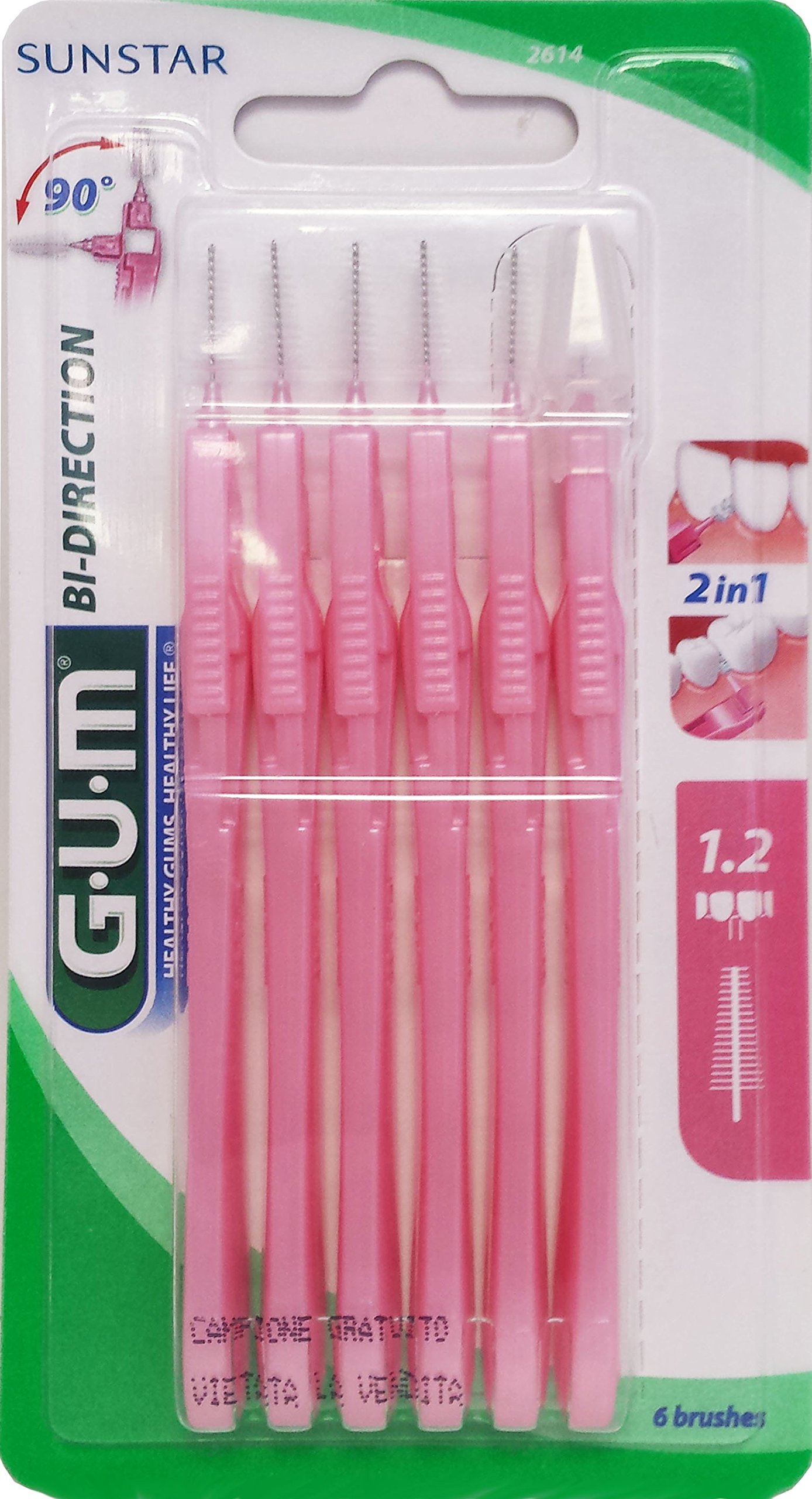 GUM Bi-Direction Interdental System Fine Art.2614 6 PIECES
