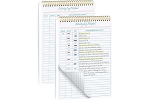 Double Sided 8.5X11 Daily Activity Log Book 240 Pages
