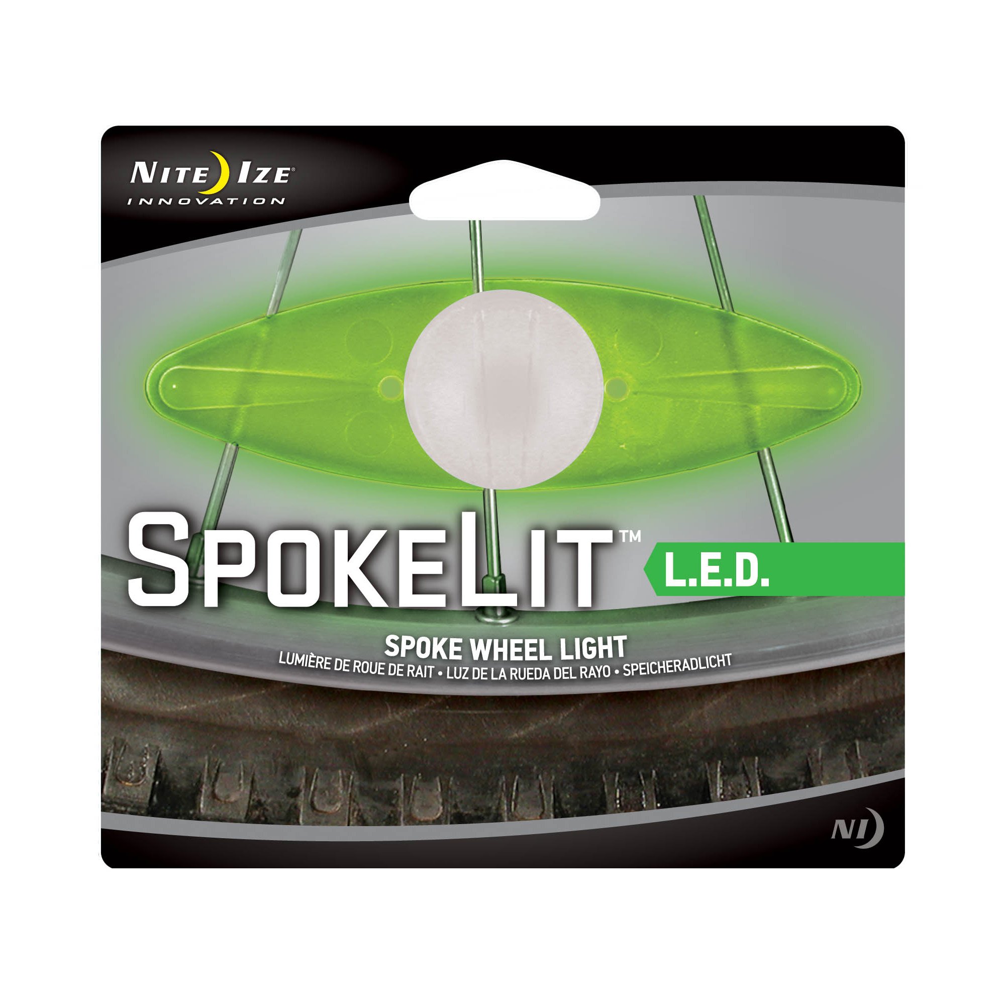 Nite Ize Spokelit LED Bicycle Spoke Light for Bike Wheels, Green