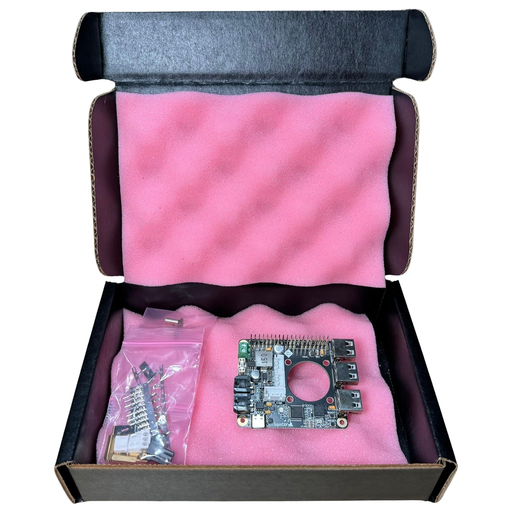 ToqueCAN: 2X CAN, 3X USB und 24V auf 5V Raspberry Pi Zubehör für Klipper 3D Drucker
