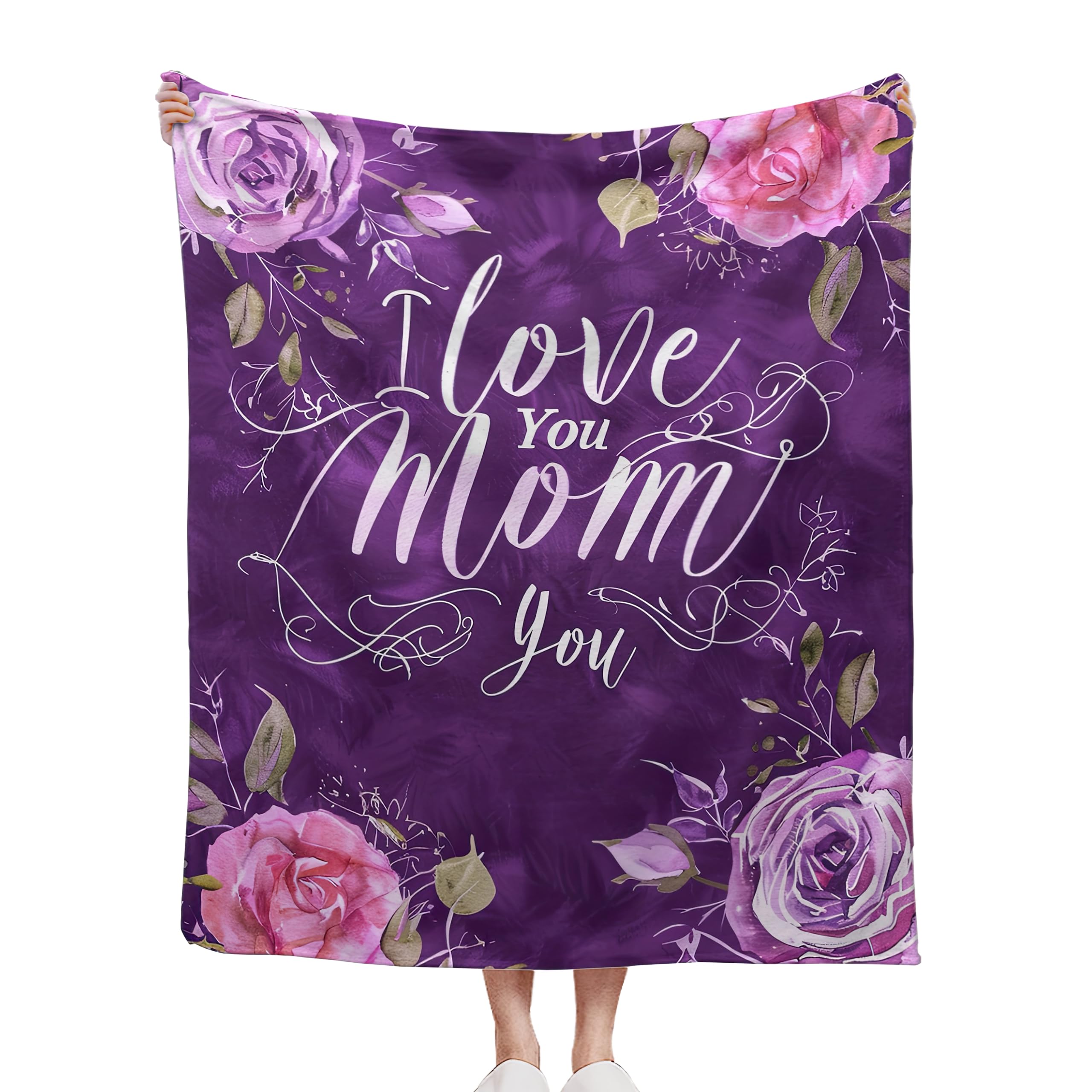 CIAIDU Throw Blanket, Romantic Roses Throw Blankets for Adult Kids Boys Girls, Gfits for Mom Decor Gifts for Home Bed Couch 50x60 Inches