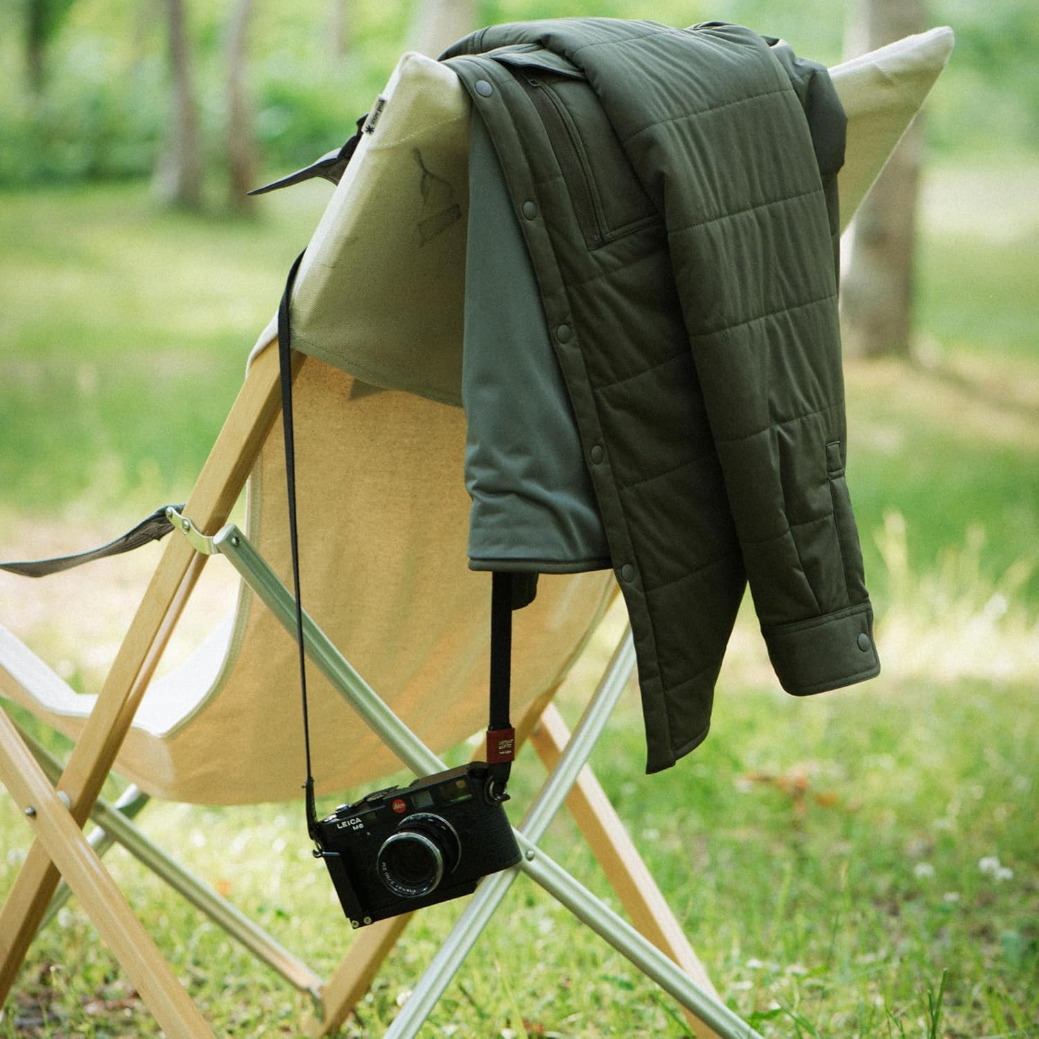 Snow Peak Take! Bamboo Chair Long, Sturdy Washable Canvas, Laminated Bamboo and Aluminum Framework, LV-086