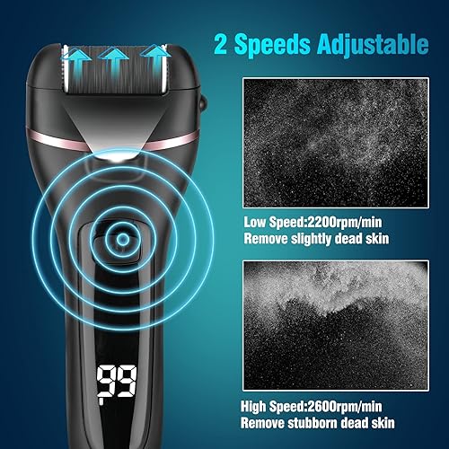 Miniatura 3 de Yooikeey - Removedor eléctrico de callos para pies, removedor eléctrico de callos para pies, removedor de piel muerta, kit de pedicura 16 en 1 para