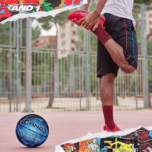Miniatura 36 de AND1 Chaos Basketball: Official Regulation Size 7 (29.5 inches) Rubber - Deep Channel Construction Streetball, Made for Indoor Outdoor Basketball