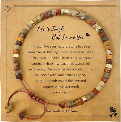 Inspirational Gifts for Women Healing Stone Bracelets Thinking of You Get Well Soon After Surgery
