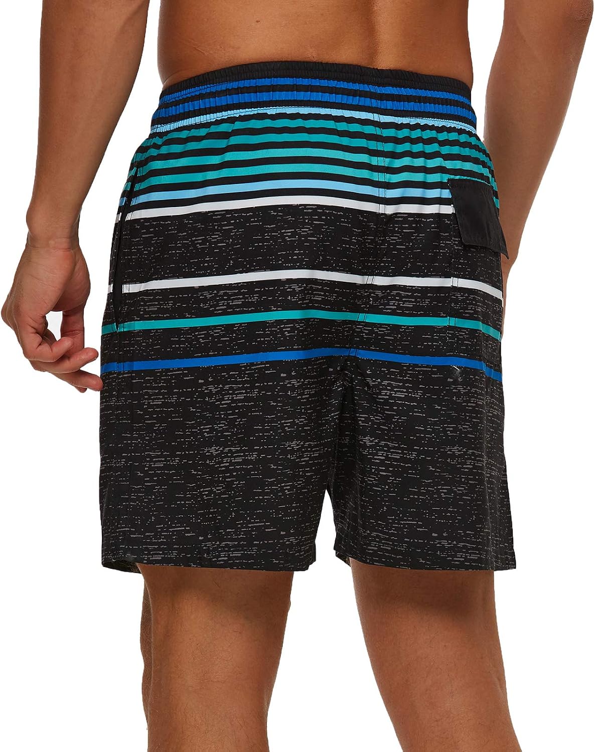 SILKWORLD Men's 7 inch Swim Trunks Quick Dry Bathing Suit with Pockets Running Shorts