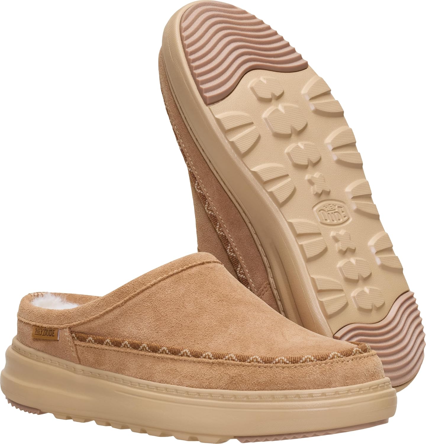 HEYDUDE Women's Remi Toastee Suede Clog | Sherpa Lined