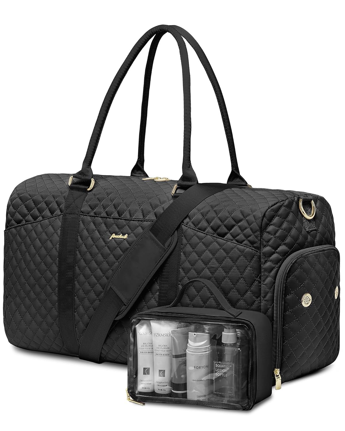 Women Weekender Travel Duffle Bag Travel Duffel Overnight Bags with Shoe Compartment Large Carry on Tote with Toiletry