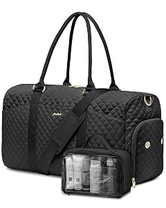 Women Weekender Travel Duffle Bag Travel Duffel Overnight Bags with Shoe Compartment Large Carry on Tote with Toiletry