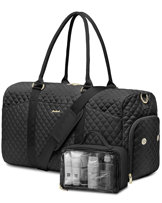 Women Weekender Travel Duffle Bag Travel Duffel Overnight Bags with Shoe Compartment Large Carry on Tote with Toiletry