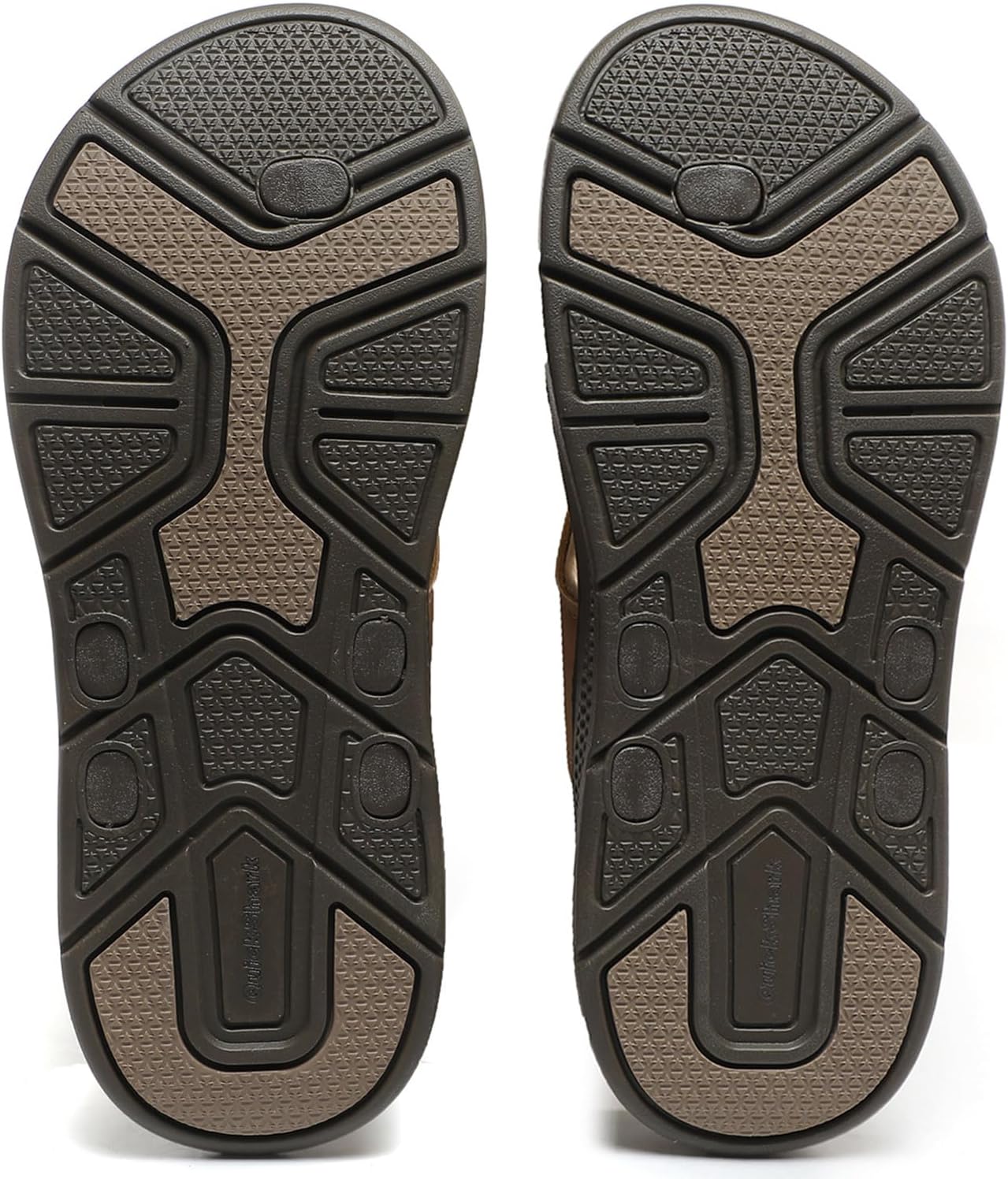 Quickshark Mens Flip Flops Leather Thong Sandals Arch Support Beach Slippers - Image 7