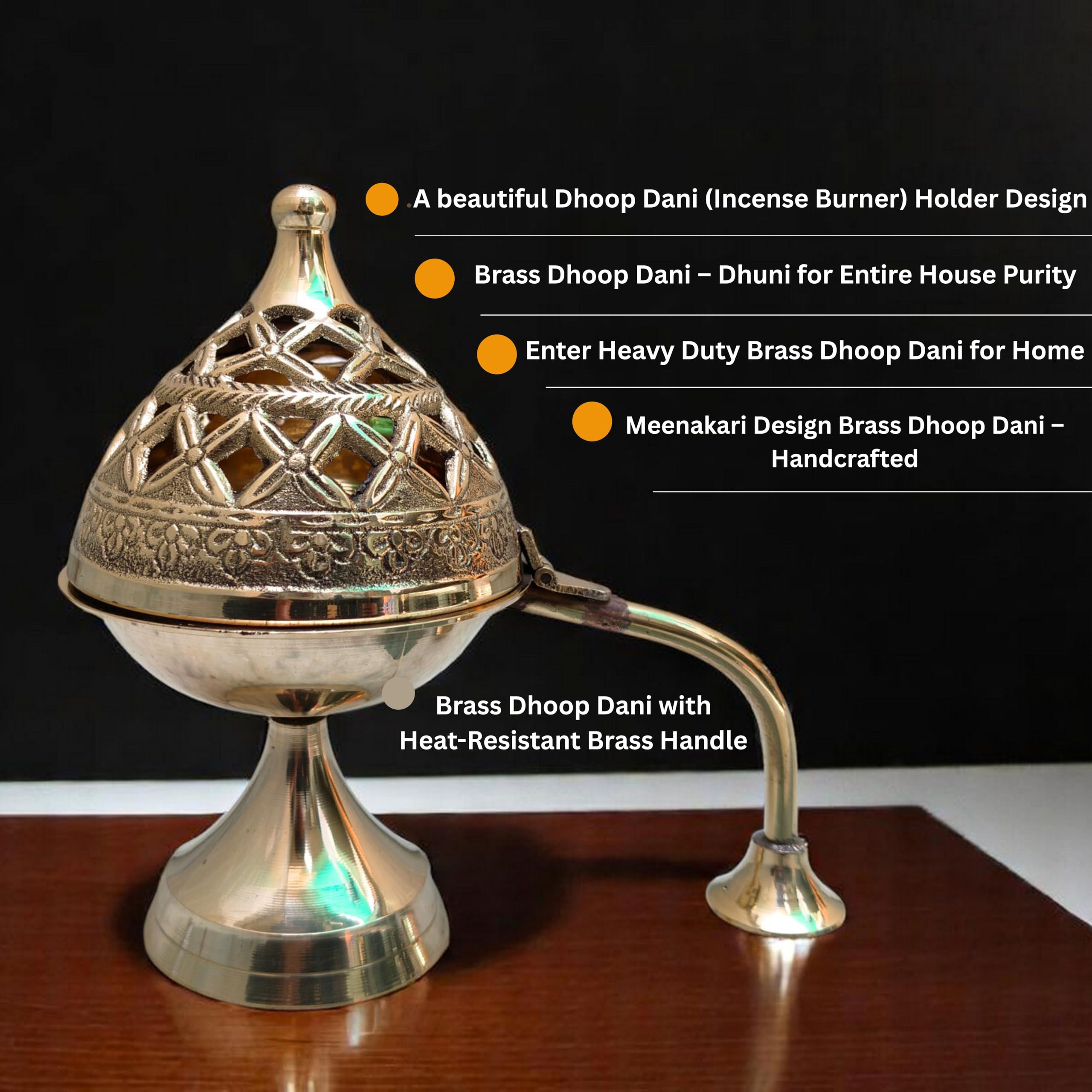 Amazon.com: Brass Dhoop Dani | Bakhoor Holder | Loban Burner