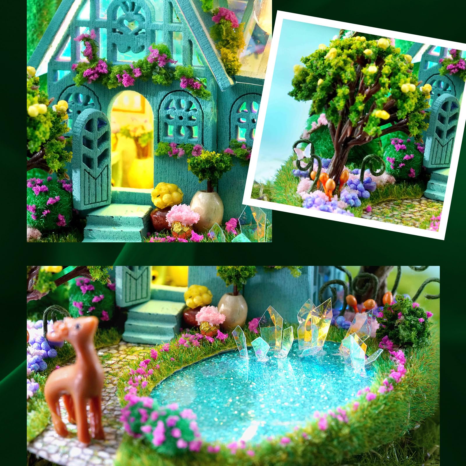 Foyucool DIY Miniature House Kit, Dollhouse Kit with Furnitures - Image 4