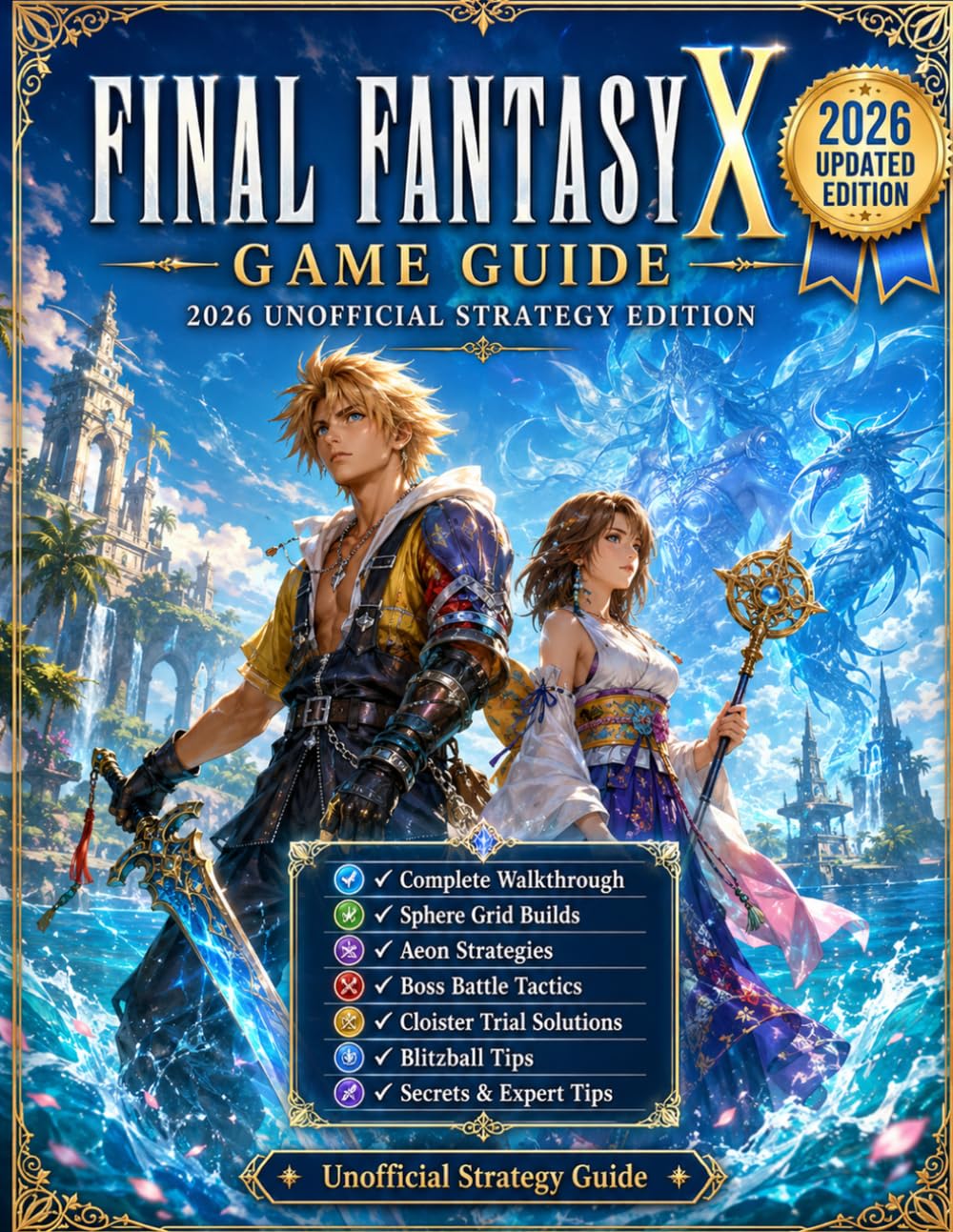 Final Fantasy X: Game Guide – 2026 Unofficial Strategy Edition Complete Walkthrough, Sphere Grid, Aeons, Boss Battles, Cloister Trials, Blitzball, Secrets & Expert Tips
