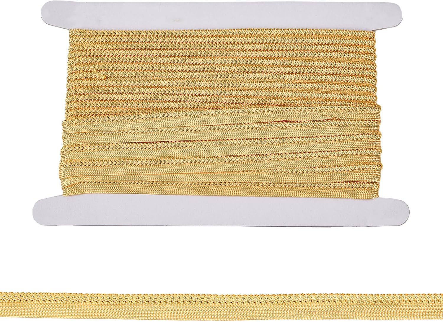 10 Yards 0.39 Inch Wide Golden Twisted Lip Cord Trim, Metalic Gold Cord-Edge Piping Trims Polyester Piping Bias Tape, Sewing Accessories for Dress Costume Home Textile Decoration