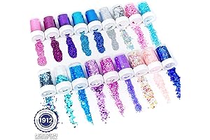 Sparkling Shaker Bottles: 18-Pack of Brilliance for Endless Creative Delights