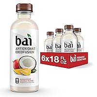 Vista 25 de Bai Agua con Sabor a Coco Puna Coconut Pineapple, Infusionada con Antioxidantes, Bebida de Agua con Sabor a Coco y Piña, Botellas de 18 Onzas