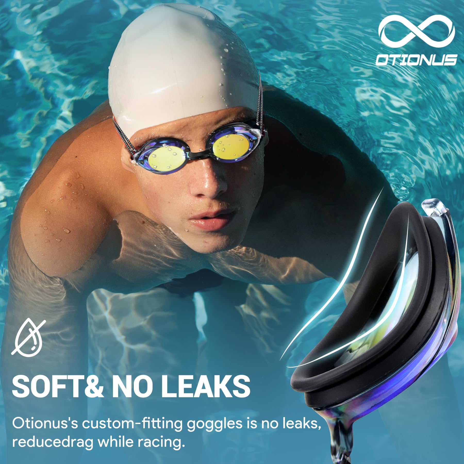 Gafas de natación sin fugas antivaho 0008