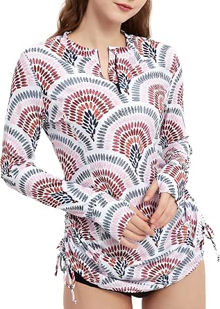 LilyCat Rash Guard da donna, a maniche lunghe, con zip frontale e protezione solare UV, da donna, costume da bagno, Nero Fucsia, M LilyCat Rash Guard da donna, a maniche lunghe, con zip frontale e protezione solare UV, da donna, costume da bagno, Nero Fucsia, M