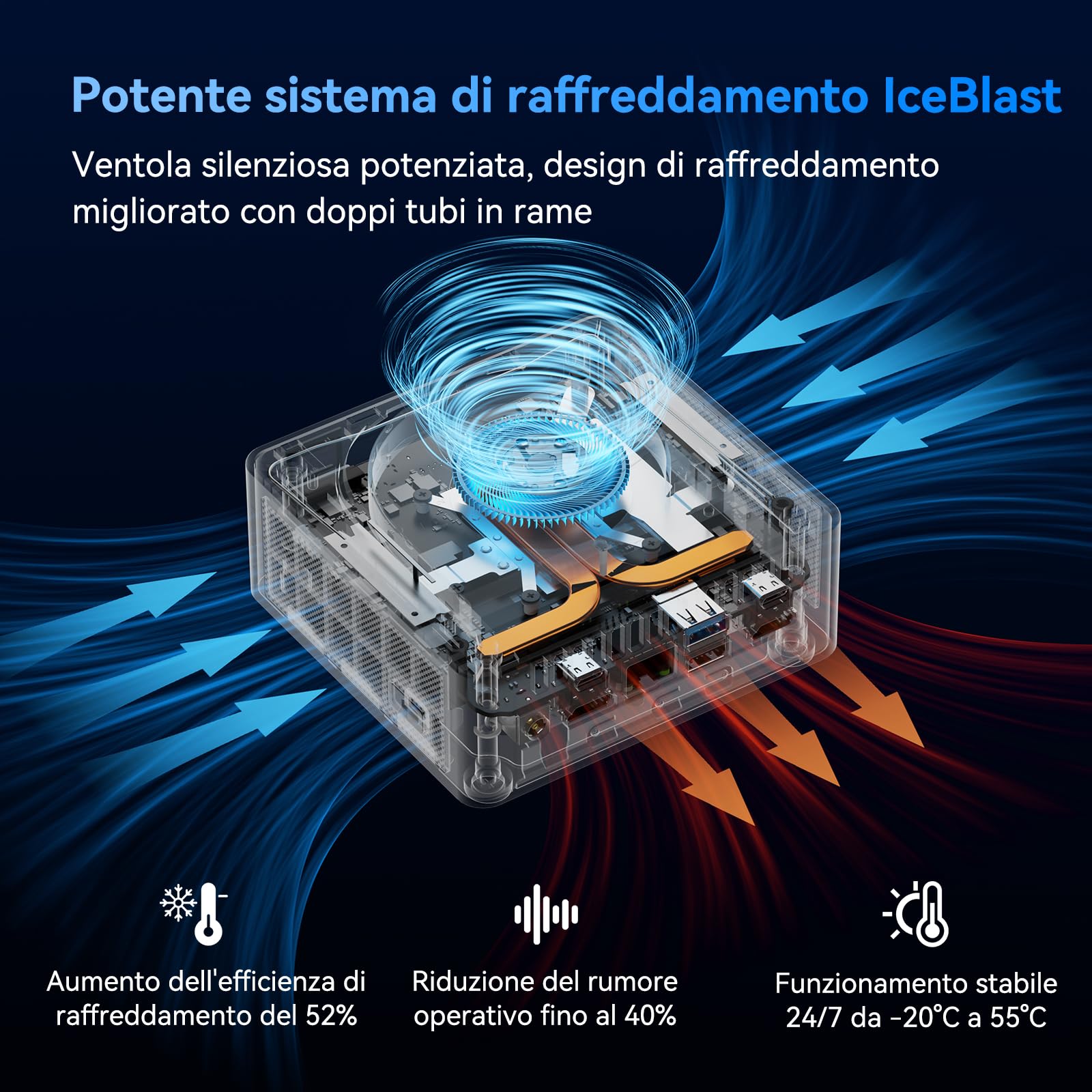 GEEKOM IT13 2026 Edition Mini PC con Intel Core Ultra 7 356H | 40 TOPS AI per Editing e Creazione | 4 schermi in 8K per Ufficio e Gaming | Wi-Fi 7 | Doppia USB4 | 32GB DDR5 RAM e 1TB SSD| Windows 11