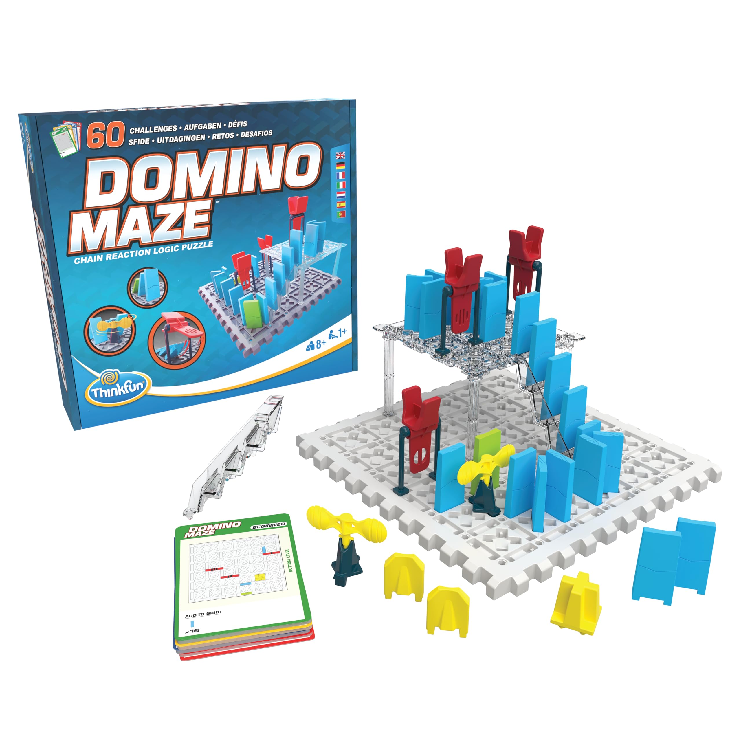 Think Fun 44001012 ThinkFun Domino Maze STEM Toy and Logic Game for Boys and Girls Age 8 and Up - Combines the Fun of Dominos With the Challenge of a Puzzle