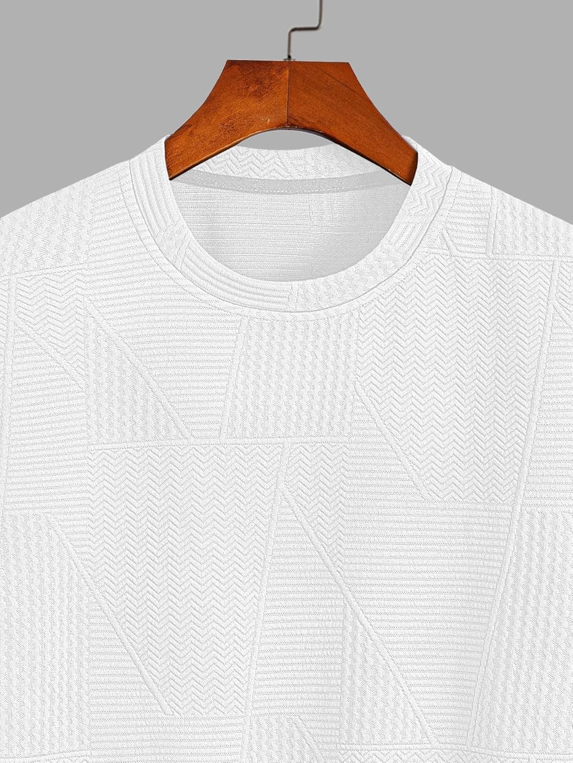 GRECIILOOKS T Shirt for Men Cotton | Textured Oversized Fit Man t-Shirt | Round Neck Half Sleeve Men t-Shirt's (Available in Plus Size and Combo Pack of 2) - Image 3