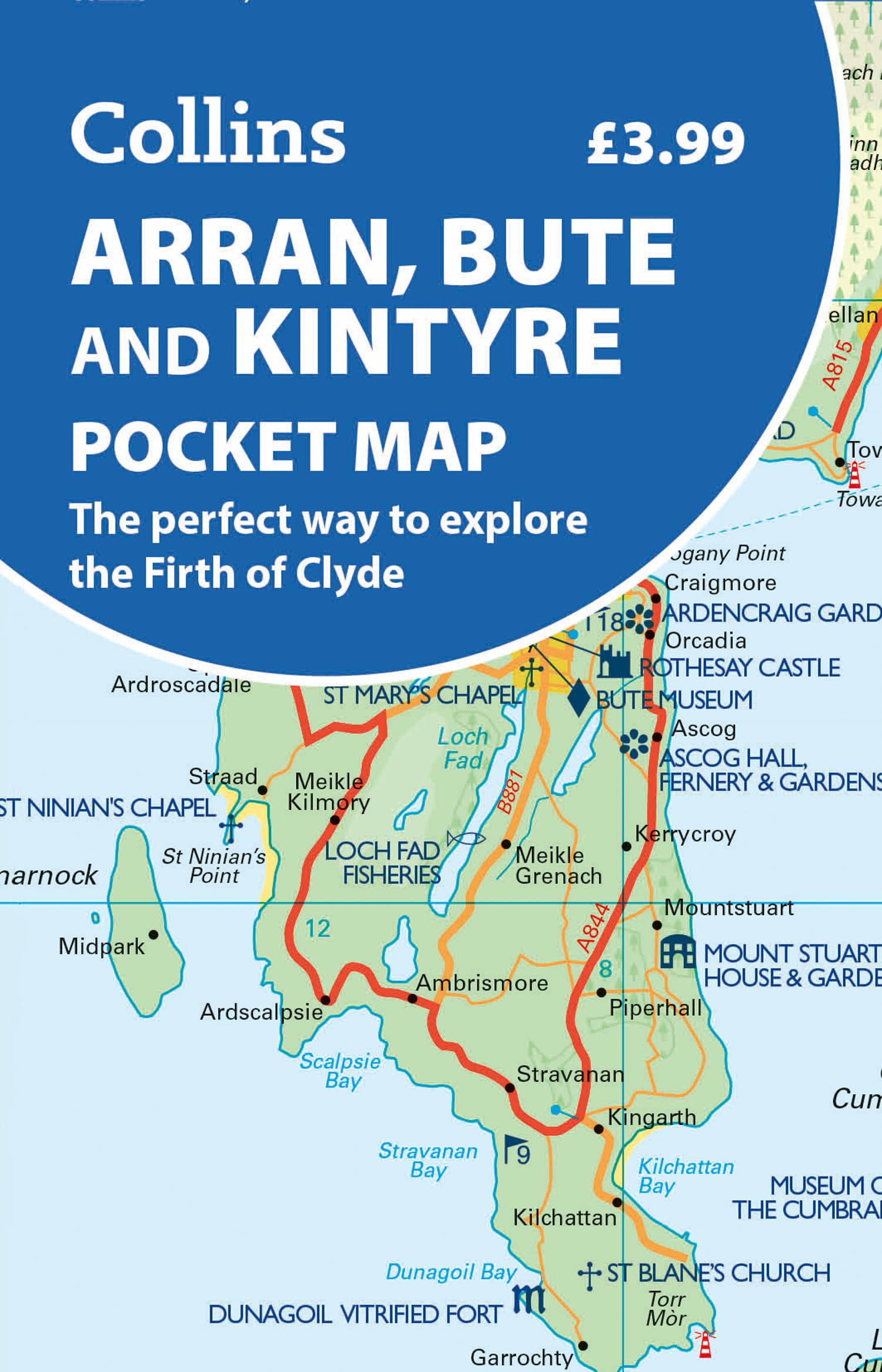 Arran, Bute and Kintyre Pocket Map: The perfect way to explore the Firth of Clyde