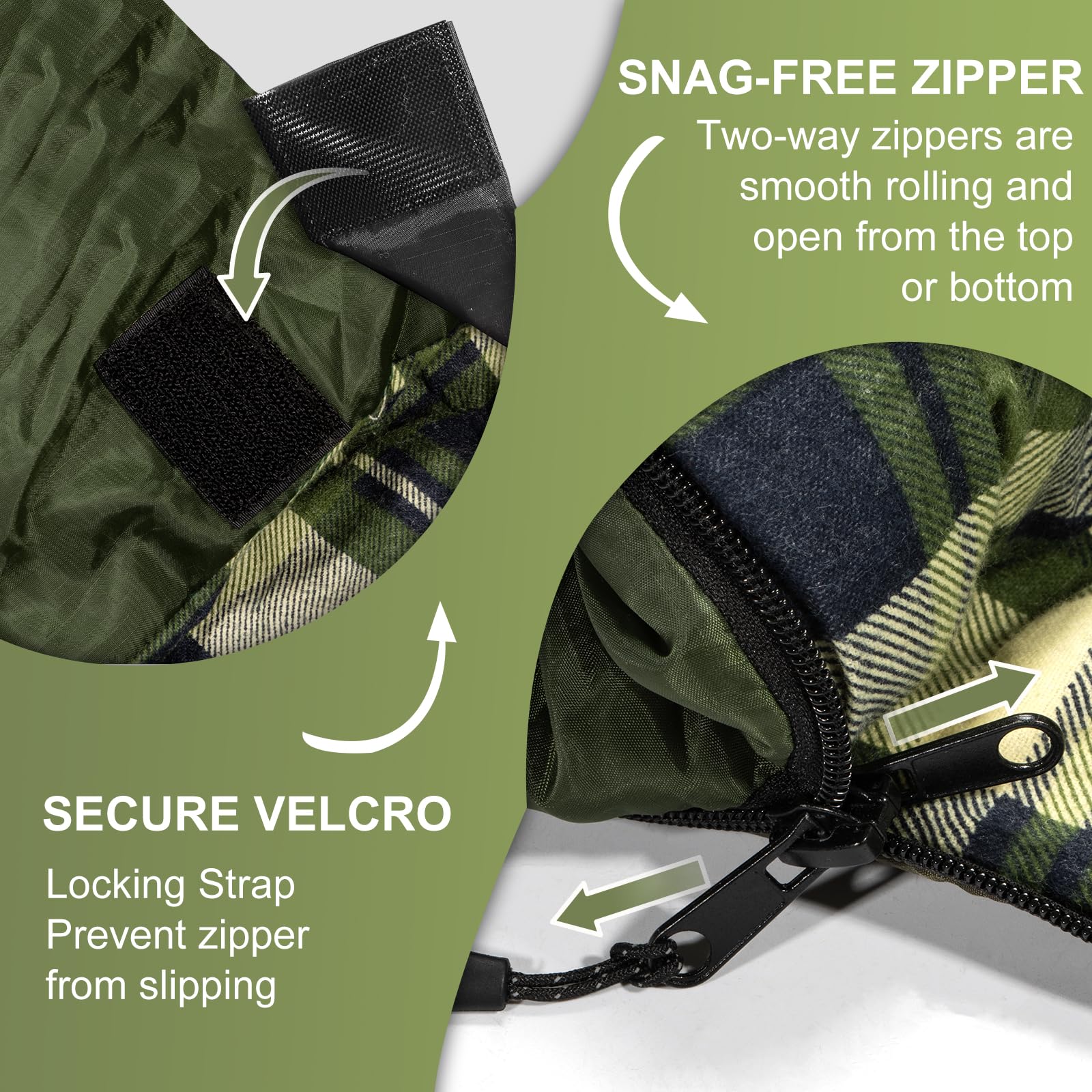 Double Sleeping Bag for Adults Camping, XL Queen Size 2 Person Cotton Flannel Sleeping Bags for All Season Hiking Backpacking, Lightweight Waterproof for Cold Weather & Warm